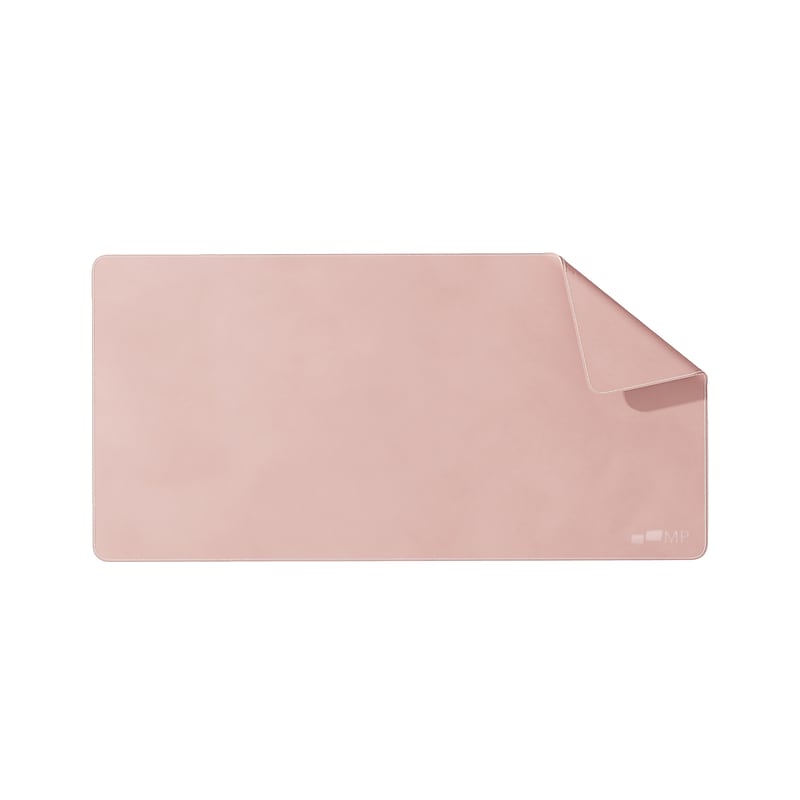 Mobile Pixels Inc. Anti Slip Faux Leather Desk Pad, 31.5" x 15.75", Coral Pink (115-1001P06) image 1