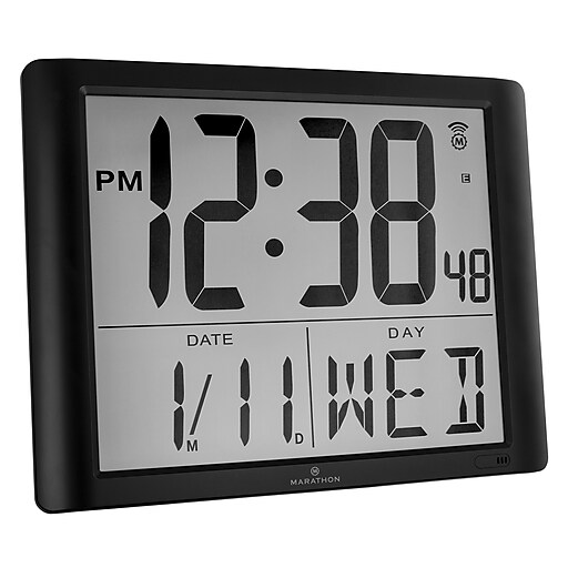 Marathon Super Jumbo Wall Clock, Black (CL030061BK) at Staples