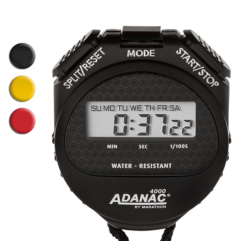 Marathon Adanac 4000 Digital Stopwatch, Black (ST083009) image 1