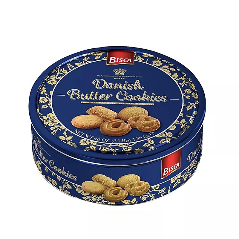 Bisca Danish Butter Cookie Tin, 3 lbs. (220-02223) image 1