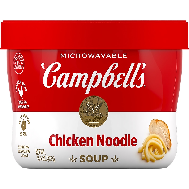 Campbell's R&W Chicken Noodle Soup, 15.4oz Bowl, 8/Box (351-00010) image 1