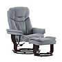 Flash Furniture Allie Contemporary LeatherSoft Recliner Chair and Ottoman, Gray (BT7821GY)~#|#~sp220980586_sc7