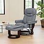 Flash Furniture Allie Contemporary LeatherSoft Recliner Chair and Ottoman, Gray (BT7821GY)~#|#~sp220980599_sc7