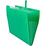 JAM PAPER Plastic File Folder with Snap Closure, 5 Pocket,  9"W x 11.5", Green (FF39783GR)~#|#~sp221164250_sc7