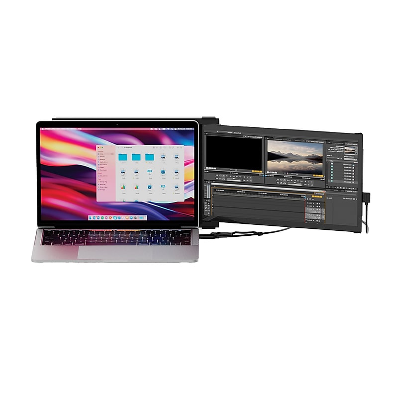 Mobile Pixels Inc. DUEX Plus DS 13.3" 1080p 60 Hz Portable Laptop Monitor, Black (101-1006P04) image 1
