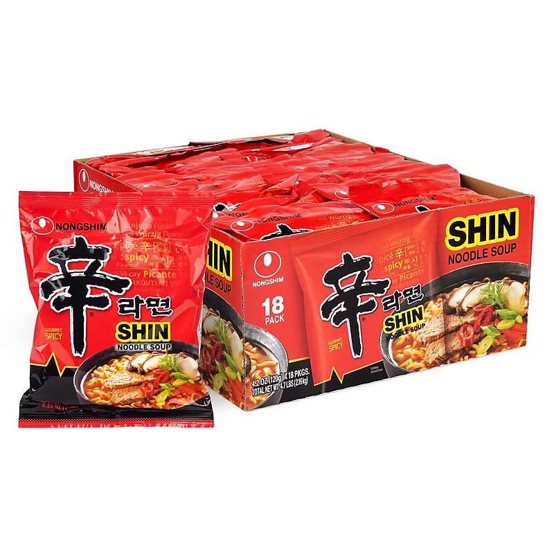 Nongshim Shin Ramyun Noodles, 4.2 oz., 18/Pack (220-02164) image 1
