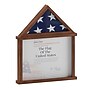 Flash Furniture Quincy Solid Pine Wood Flag and Certificate Display Case, 22.5" x 18.5", Dark Brown (HMHD22M142YBRN)~#|#~sp221799122_sc7