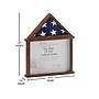 Flash Furniture Quincy Solid Pine Wood Flag and Certificate Display Case, 22.5" x 18.5", Dark Brown (HMHD22M142YBRN)~#|#~sp221799127_sc7