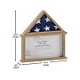 Flash Furniture Quincy Solid Pine Wood Flag and Certificate Display Case, 26.5" x 26.5", Weathered Brown (HMHD22M192YWTH)~#|#~sp221799164_sc7