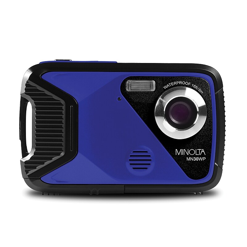 Minolta 21 MP/1080p Waterproof Digital Camera with 4x Digital Zoom, Blue (MN30WP-BL) image 1