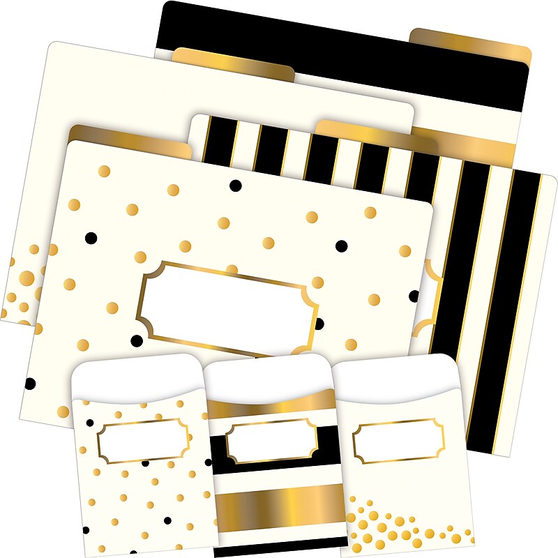 Barker Creek Gold File Folder, 1/3-Cut Tab, Letter Size, Assorted Colors, 42/Set (4411) image 1