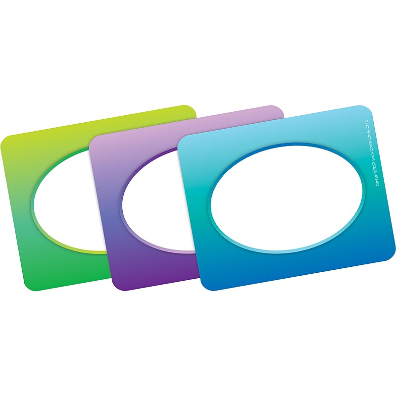 Barker Creek Self-adhesive Ombré School Name Tags, 2.75" x 3.5", 45/Pack (1557) image 1