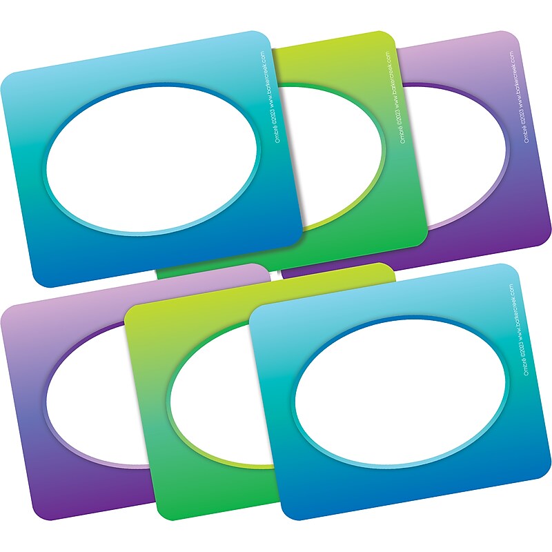 Barker Creek Self-adhesive Ombré School Name Tags, 2.75" x 3.5", 90/Set (436/Pack5) image 1