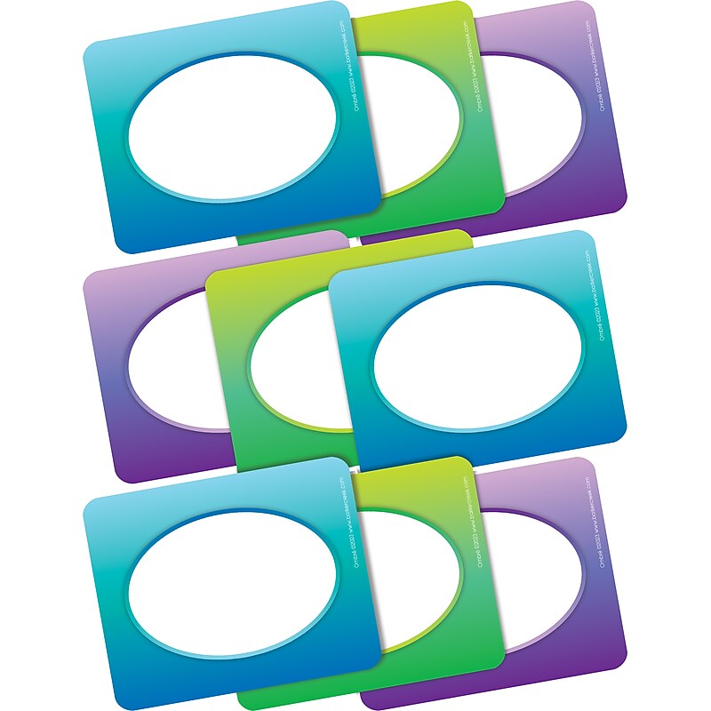 Barker Creek Self-adhesive Ombré School Name Tags, 2.75" x 3.5", 135/Set (436/Pack7) image 1
