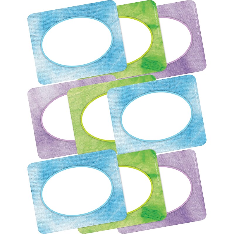 Barker Creek Self-adhesive Tie-Dye School Name Tags, 2.75" x 3.5", 135/Set (436/Pack8) image 1