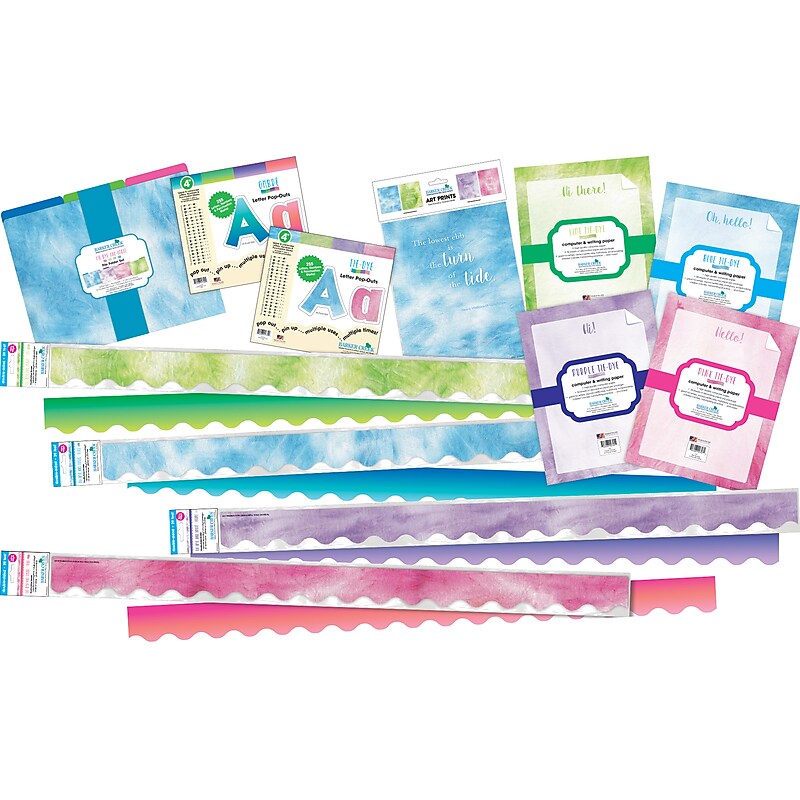 Barker Creek Bulletin Board Set, Tie-Dye and Ombré, 778/Set (4363) image 1