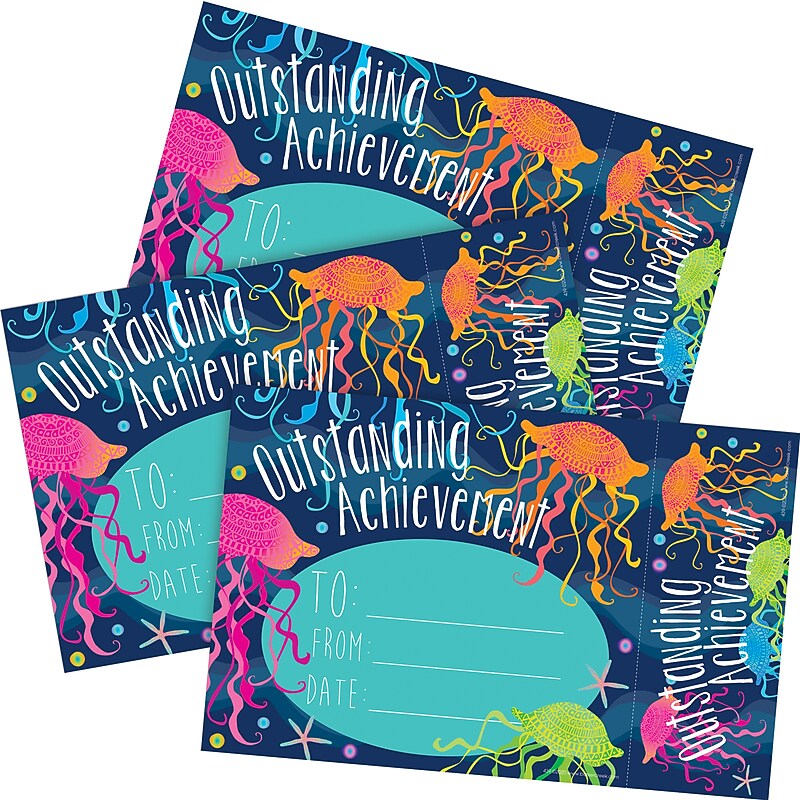 Barker Creek Kai Ola Outstanding Achievement Awards & Bookmarks Set, 8.5" x 5.5", Multicolored, 90/Set (4175) image 1