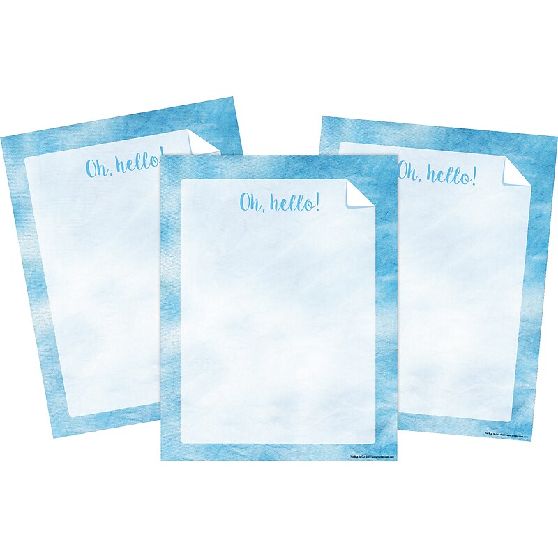 Barker Creek Tie-Dye & Ombré Computer Paper, 8.5" x 11", 60 lbs., Blue, 150 Sheets/Pack (4341) image 1