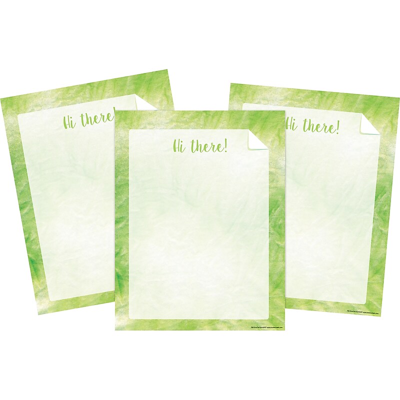 Barker Creek Tie-Dye & Ombré Computer Paper, 8.5" x 11", 60 lbs., Lime, 150 Sheets/Pack (4343) image 1