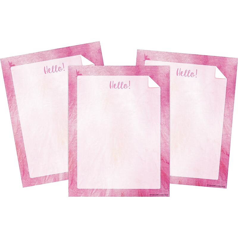 Barker Creek Tie-Dye & Ombré Computer Paper, 8.5" x 11", 60 lbs., Pink, 150 Sheets/Pack (4344) image 1