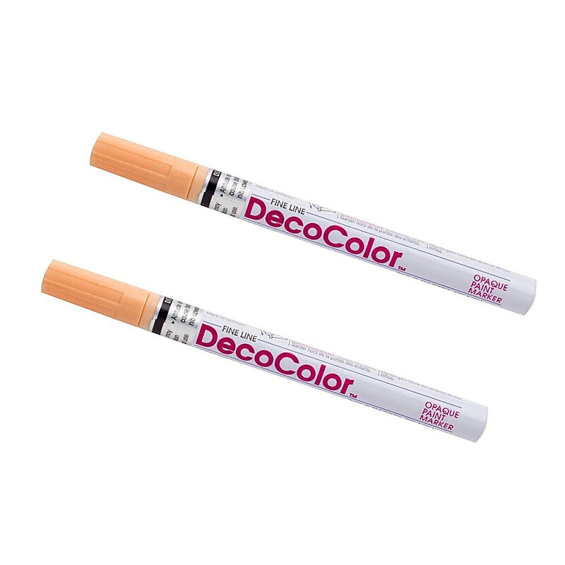 Marvy Uchida Opaque Paint Markers, Fine Tip, Pastel Peach, 2/Pack (7665902a) image 1