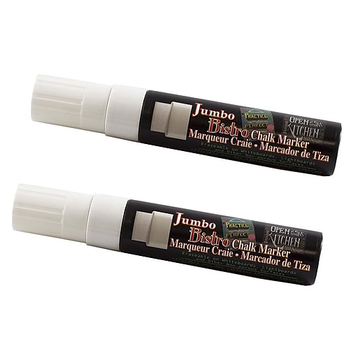 JAM Paper Markers, Extra Fine Point Chalk Marker, White, 2/Pack