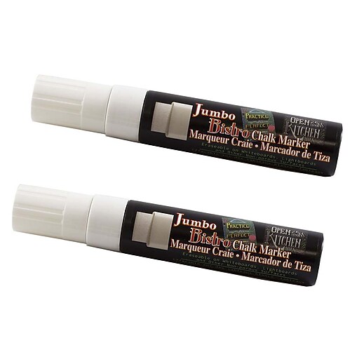 Marvy Uchida® Jumbo Point Erasable Chalk Markers, White, 2/Pack
