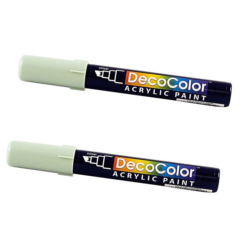 Marvy Uchida Acrylic Paint Markers, Chisel Tip, Celadon Green, 2/Pack (526315CDa) image 1
