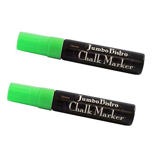 Marvy Uchida® Jumbo Point Erasable Chalk Markers, Lime Green, 2/Pack