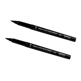 Marvy Uchida Calligraphy Pen Set, Ultra Fine, Black Markers, 2/Pack (6504953a)