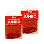 JAM Paper Jumbo Paper Clips, 2" Capacity, Red, 75 Clips/Pack, 2/Pack (2183754a)~#|#~sp22235149_sc7