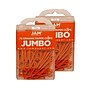 JAM Paper Jumbo Paper Clips, 2" Capacity, Orange, 75 Clips/Pack, 2/Pack (42186871a)~#|#~sp22235176_sc7
