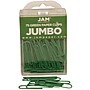 JAM Paper Jumbo Paper Clips, 2" Capacity, Green, 75 Clips/Pack, 2/Pack (42186878a)~#|#~sp22235187_sc7