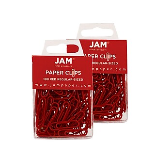 JAM Paper Small Paper Clips, Rose Gold, 3 Packs of 100