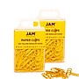 JAM Paper Paper Clips, 1" Capacity, Yellow, 100 Clips/Pack, 2/Pack (2183756a)~#|#~sp22235504_sc7