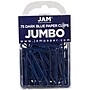 JAM Paper Jumbo Paper Clips, 2" Capacity, Dark Blue, 75 Clips/Pack, 2/Pack (42186869a)~#|#~sp22235517_sc7