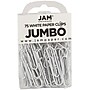 JAM Paper Jumbo Paper Clips, 2" Capacity, White, 5 Clips/Pack, 2/Pack (2184934a)~#|#~sp22235520_sc7