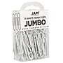 JAM Paper Jumbo Paper Clips, 2" Capacity, White, 5 Clips/Pack, 2/Pack (2184934a)~#|#~sp22235521_sc7