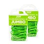 JAM Paper Jumbo Paper Clips, 2" Capacity, Lime Green, 75 Clips/Pack, 2/Pack (21830627a)~#|#~sp22235533_sc7