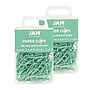 JAM Paper Paper Clips, 1" Capacity, Teal, 100 Clips/Pack, 2/Pack (21832064a)~#|#~sp22235538_sc7
