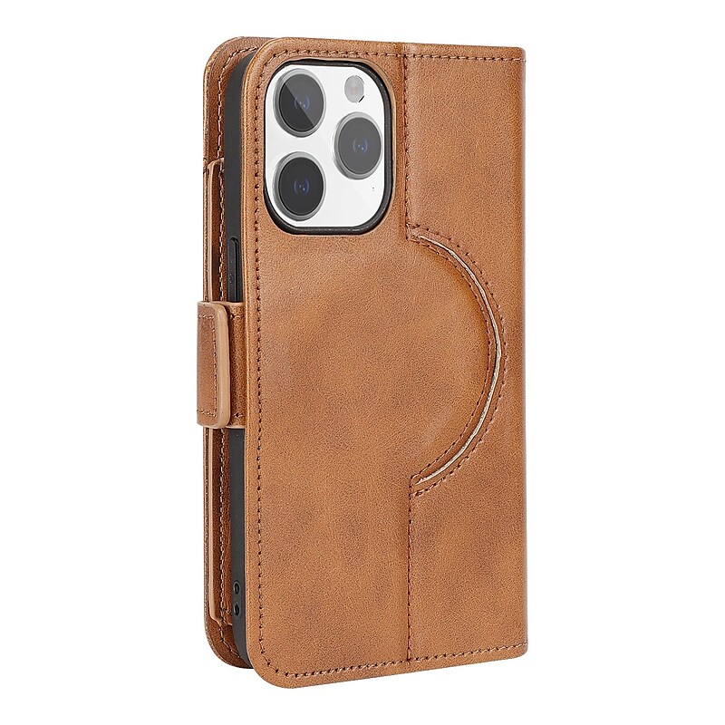 SaharaCase Folio Wallet MagSafe Phone Case for iPhone 15 Pro, Shock Absorbing, Brown (CP00468) image 1