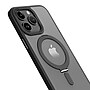 SaharaCase Hybrid-Flex Kickstand MagSafe Phone Case for iPhone 15 Pro Max, Shock Absorbing, Clear Black (CP00483)~#|#~sp223033926_sc7