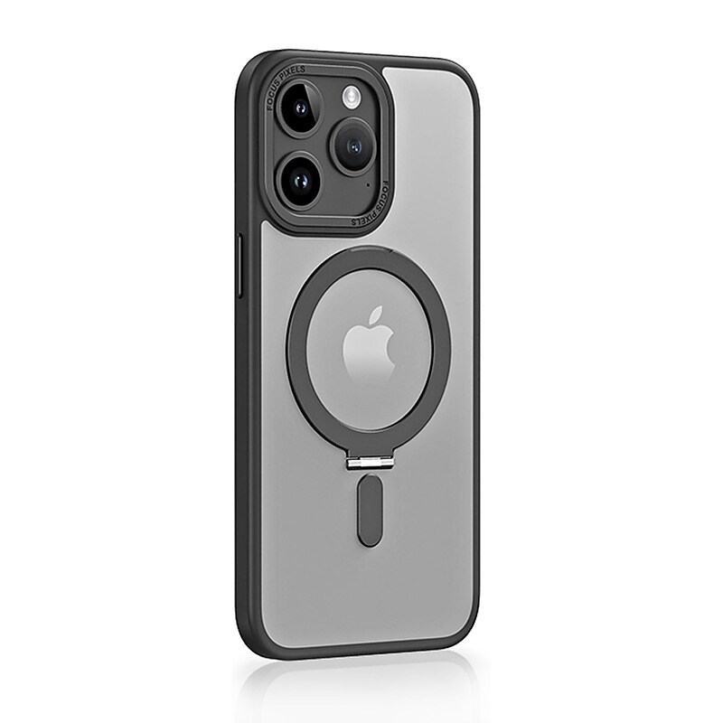 SaharaCase Hybrid-Flex Kickstand MagSafe Phone Case for iPhone 15 Pro Max, Shock Absorbing, Clear Black (CP00483) image 1