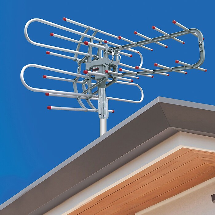 2x Antenna TV Interna Piatta QFX ANT-7 – HD DTV UHF VHF FM 35 Miglia