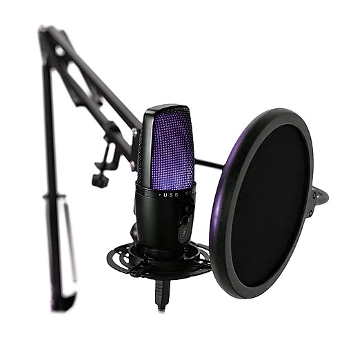 QFX Studio Kit with UltraHighResolution USB Microphone, Shock Mount