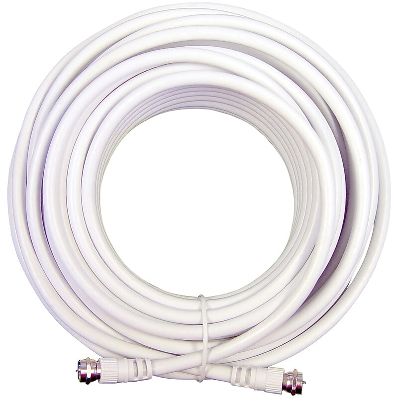 Wilson Electronics 50' Coax to Coax Audio/Video Cable, White (WB950650) image 1