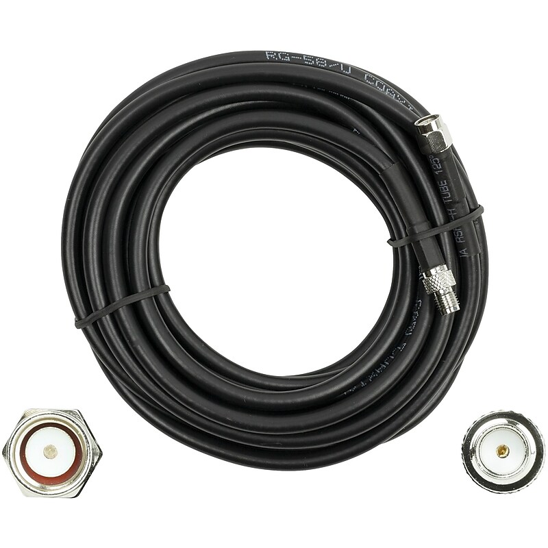 Wilson Electronics 15' Coax to Coax Audio/Video Cable, Black (WB955815) image 1