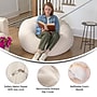 Flash Furniture Duncan Sherpa Refillable Bean Bag Chair, Natural (DGBEANLGSHRPNAT)~#|#~sp223235644_sc7
