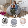 Flash Furniture Duncan Sherpa Refillable Bean Bag Chair, Gray (DGBEANLGSHRPGY)~#|#~sp223236156_sc7