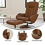 Flash Furniture Poppy LeatherSoft Massaging Multi-Position Recliner with Ottoman, Brown (BT7672MASSGECGN)~#|#~sp223236239_sc7